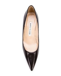 schwarze Leder Pumps von Manolo Blahnik