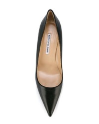 schwarze Leder Pumps von Manolo Blahnik