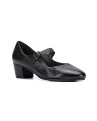 schwarze Leder Pumps von Pantanetti