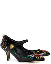 schwarze Leder Pumps von Dolce & Gabbana