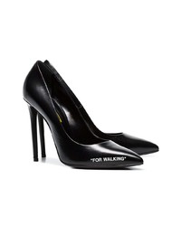 schwarze Leder Pumps von Off-White