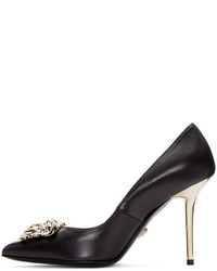 schwarze Leder Pumps von Versace