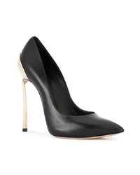 schwarze Leder Pumps von Casadei