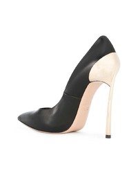 schwarze Leder Pumps von Casadei