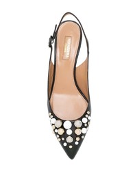 schwarze Leder Pumps von Aquazzura