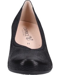 schwarze Leder Pumps von Caprice