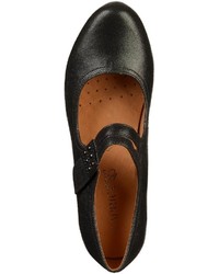 schwarze Leder Pumps von Caprice