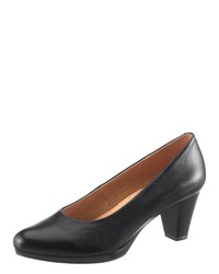 schwarze Leder Pumps von Caprice