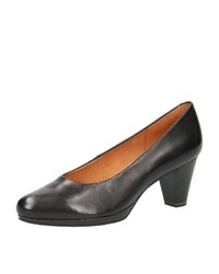 schwarze Leder Pumps von Caprice