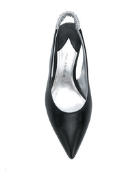 schwarze Leder Pumps von Paul Andrew