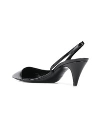 schwarze Leder Pumps von Saint Laurent