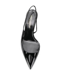 schwarze Leder Pumps von Saint Laurent