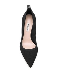 schwarze Leder Pumps von Miu Miu