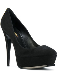 schwarze Leder Pumps von Saint Laurent