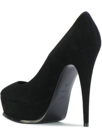 schwarze Leder Pumps von Saint Laurent