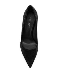 schwarze Leder Pumps von Philipp Plein