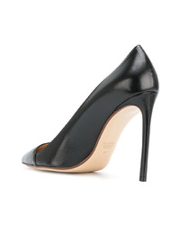 schwarze Leder Pumps von Francesco Russo