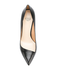 schwarze Leder Pumps von Francesco Russo