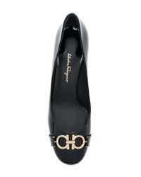 schwarze Leder Pumps von Salvatore Ferragamo