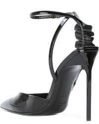 schwarze Leder Pumps von Saint Laurent