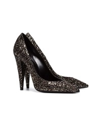 schwarze Leder Pumps von Saint Laurent