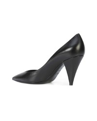 schwarze Leder Pumps von Saint Laurent