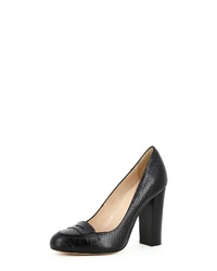 schwarze Leder Pumps von Evita