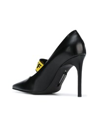 schwarze Leder Pumps von Off-White