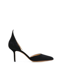 schwarze Leder Pumps von Francesco Russo