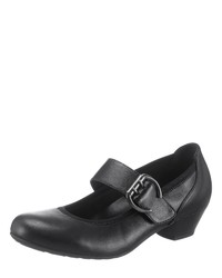 schwarze Leder Pumps von Gabor