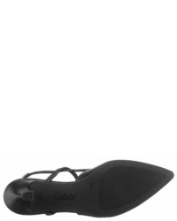 schwarze Leder Pumps von Gabor