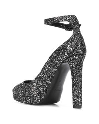 schwarze Leder Pumps von Saint Laurent