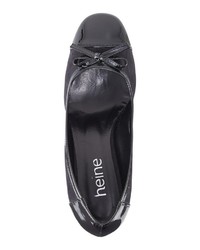 schwarze Leder Pumps von Heine