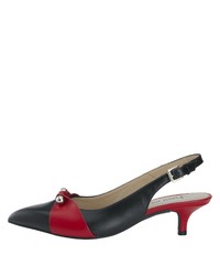 schwarze Leder Pumps von Heine