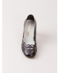 schwarze Leder Pumps von Sarah Chofakian