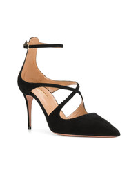 schwarze Leder Pumps von Aquazzura