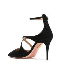 schwarze Leder Pumps von Aquazzura