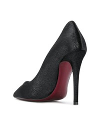 schwarze Leder Pumps von Deimille