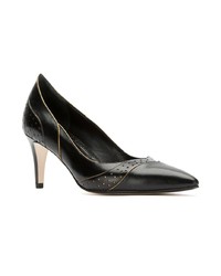 schwarze Leder Pumps von Sarah Chofakian