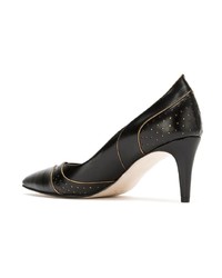 schwarze Leder Pumps von Sarah Chofakian