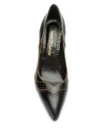 schwarze Leder Pumps von Sarah Chofakian