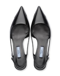 schwarze Leder Pumps von Prada