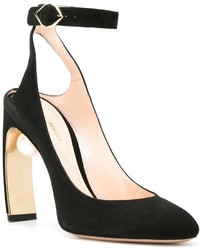 schwarze Leder Pumps von Nicholas Kirkwood