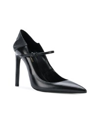 schwarze Leder Pumps von Saint Laurent