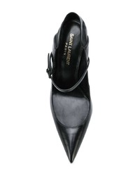 schwarze Leder Pumps von Saint Laurent