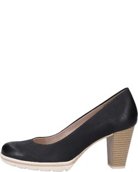 schwarze Leder Pumps von Marco Tozzi