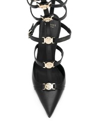 schwarze Leder Pumps von Versace