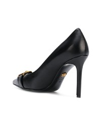 schwarze Leder Pumps von Versace