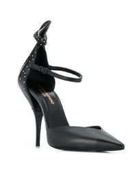 schwarze Leder Pumps von Saint Laurent