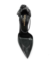 schwarze Leder Pumps von Saint Laurent